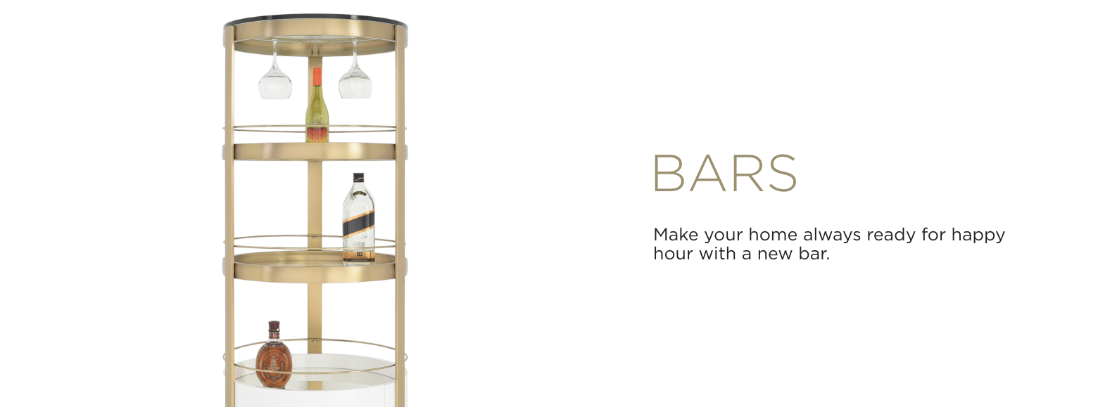Bars. Get your home ready for happy hour with our selection of bars.