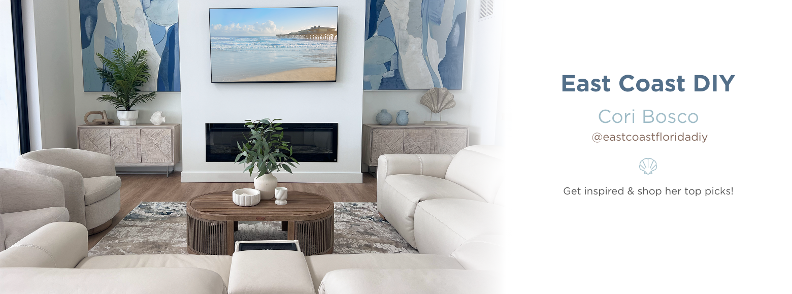 Featuring Cori Bosco's Home @eastcoastfloridadiy  Get inspired & shop her top picks!