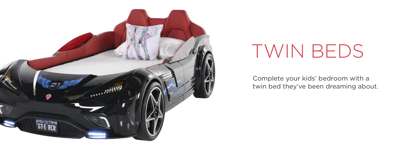 twin beds - complete your kids bedroom with a twin bed they've been dreaming about.
