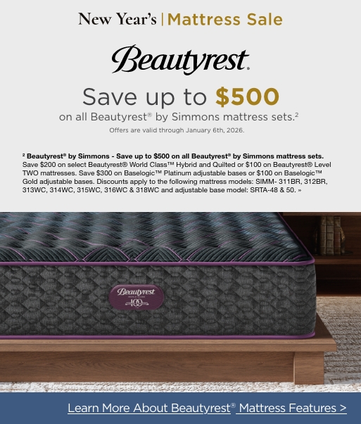 Mattresses - Beautyrest by Simmons | El Dorado Furniture