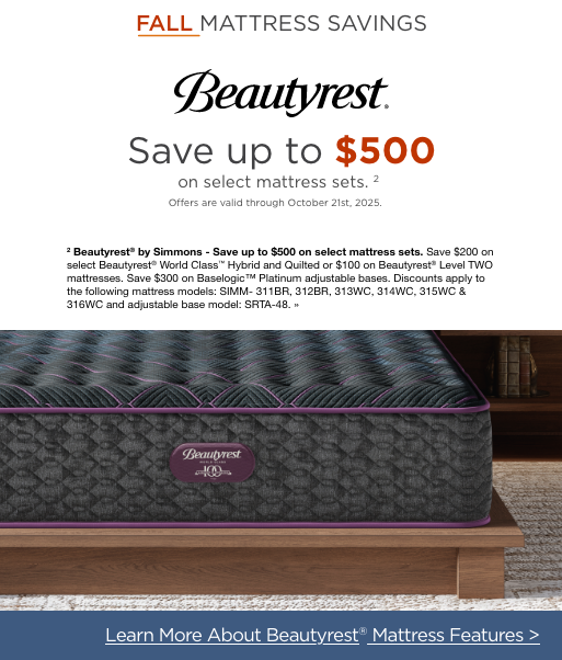 Mattresses - Beautyrest by Simmons | El Dorado Furniture