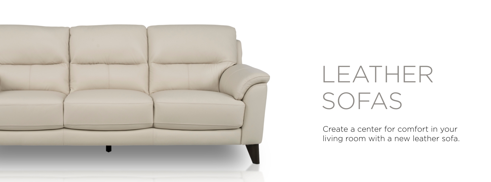 Leather sofas. Create a center for comfort in your living room with a new leather sofa.