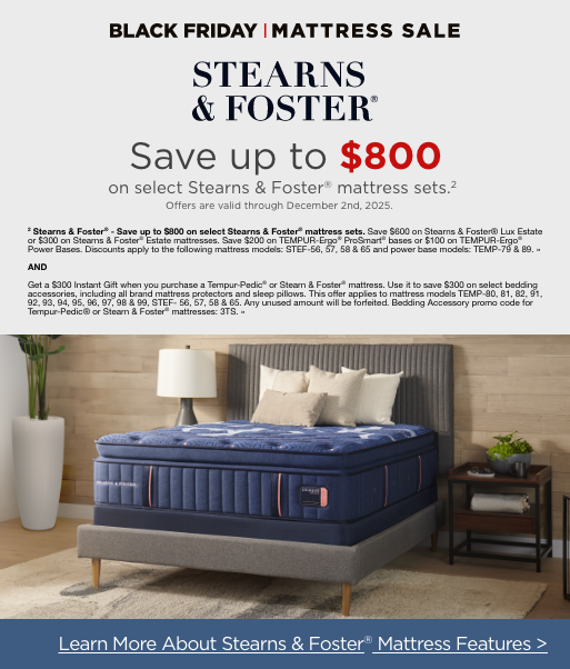Mattresses - Stearns & Foster | El Dorado Furniture