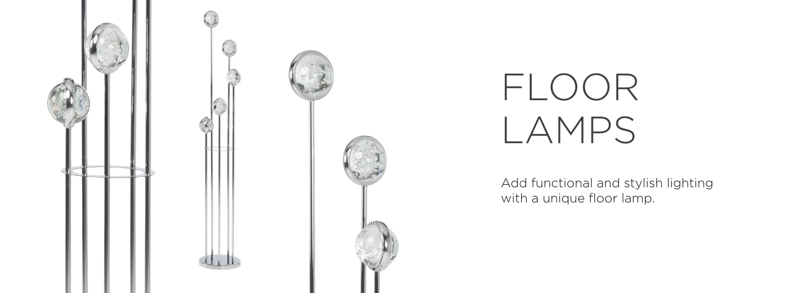 Floor Lamps. Add functional and stylish lighting with a unique floor lamp.