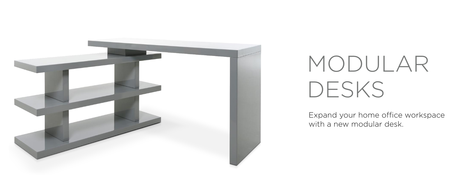 Modular Desks. Expand your home office workspace with a new modular desk.