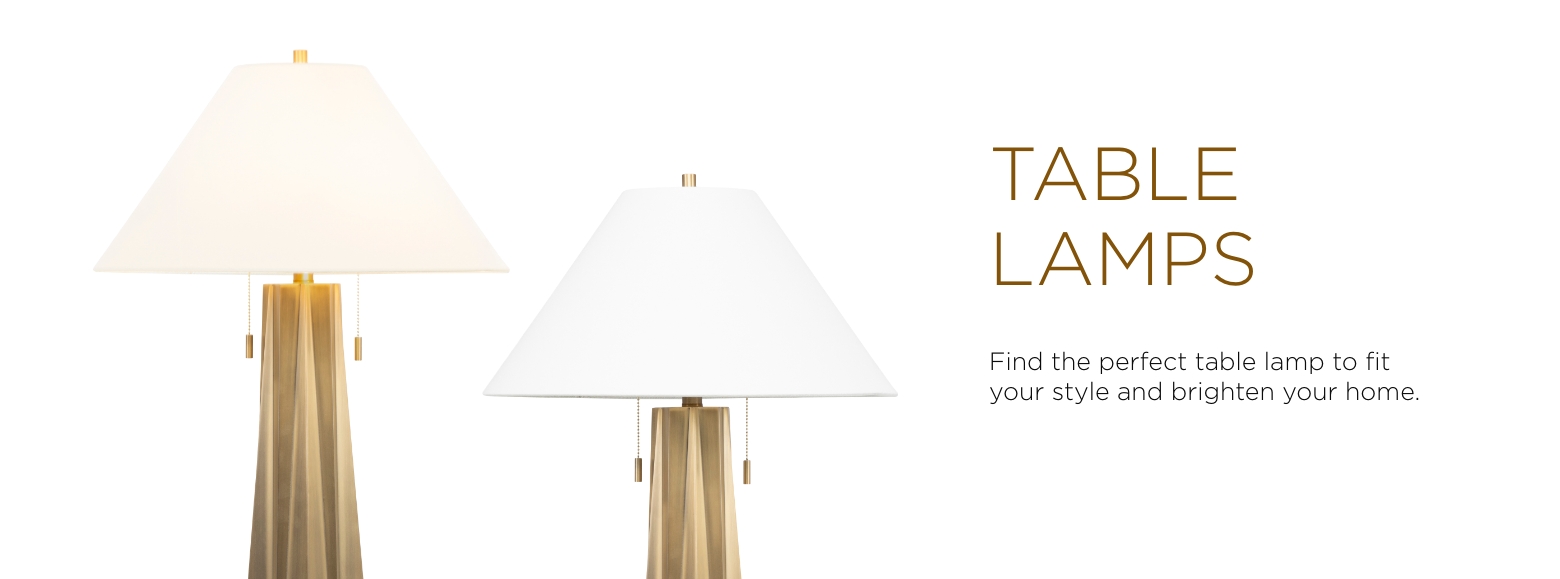 Table Lamps. Find the perfect table lamp to fit your style and brighten your home.