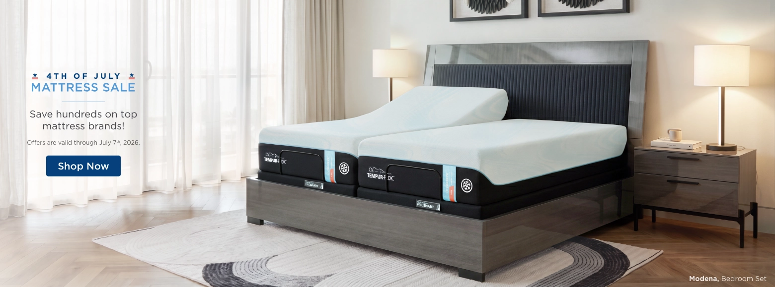 4th July Mattress Sale. Save hundreds on top mattress brands!. Offers are valid through July 7th, 2026.  Shop Now