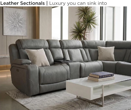 Leather Sectionals. Luxury you can sink into