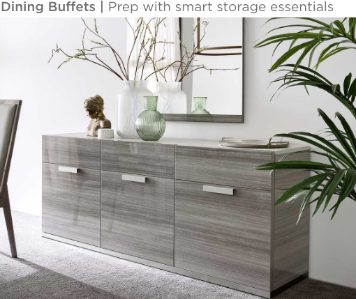 Dining buffets. Prep with smart storage essentials