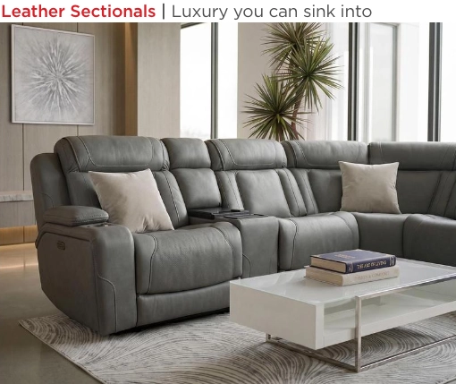 Leather Sectionals. Luxury you can sink into